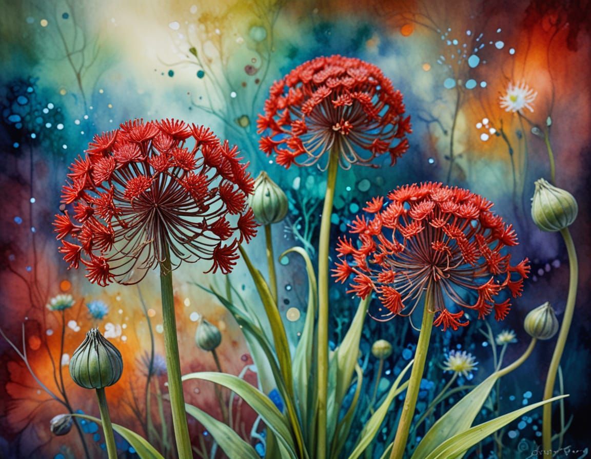 Red alliums