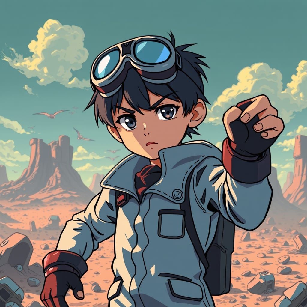 Heroic Pestilence Game Character Aero in Vibrant 2D Manga St...