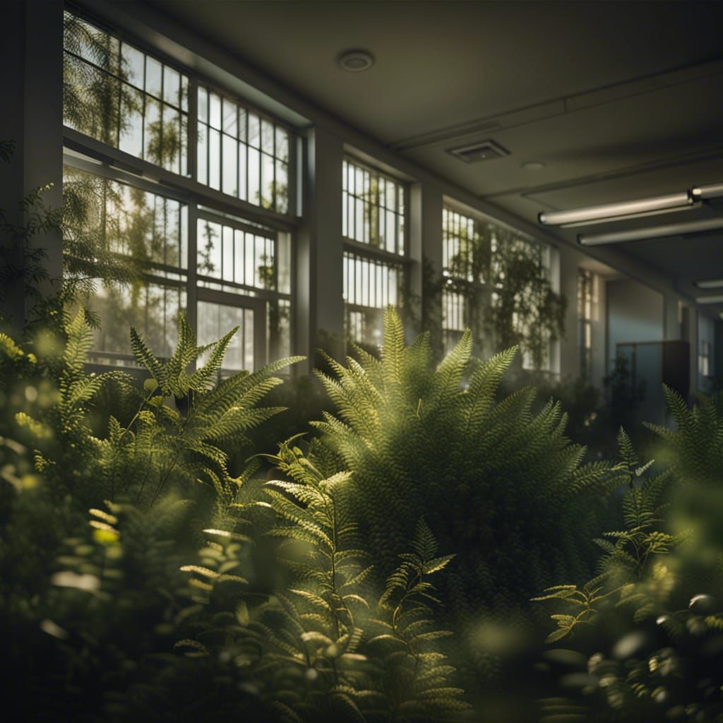Overgrown Abandoned Hospital in Natural Light