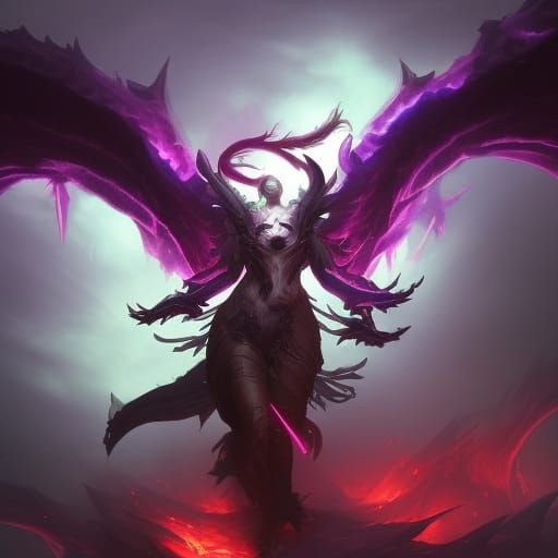League of Legends Evelynn, demon of pain (her true form)