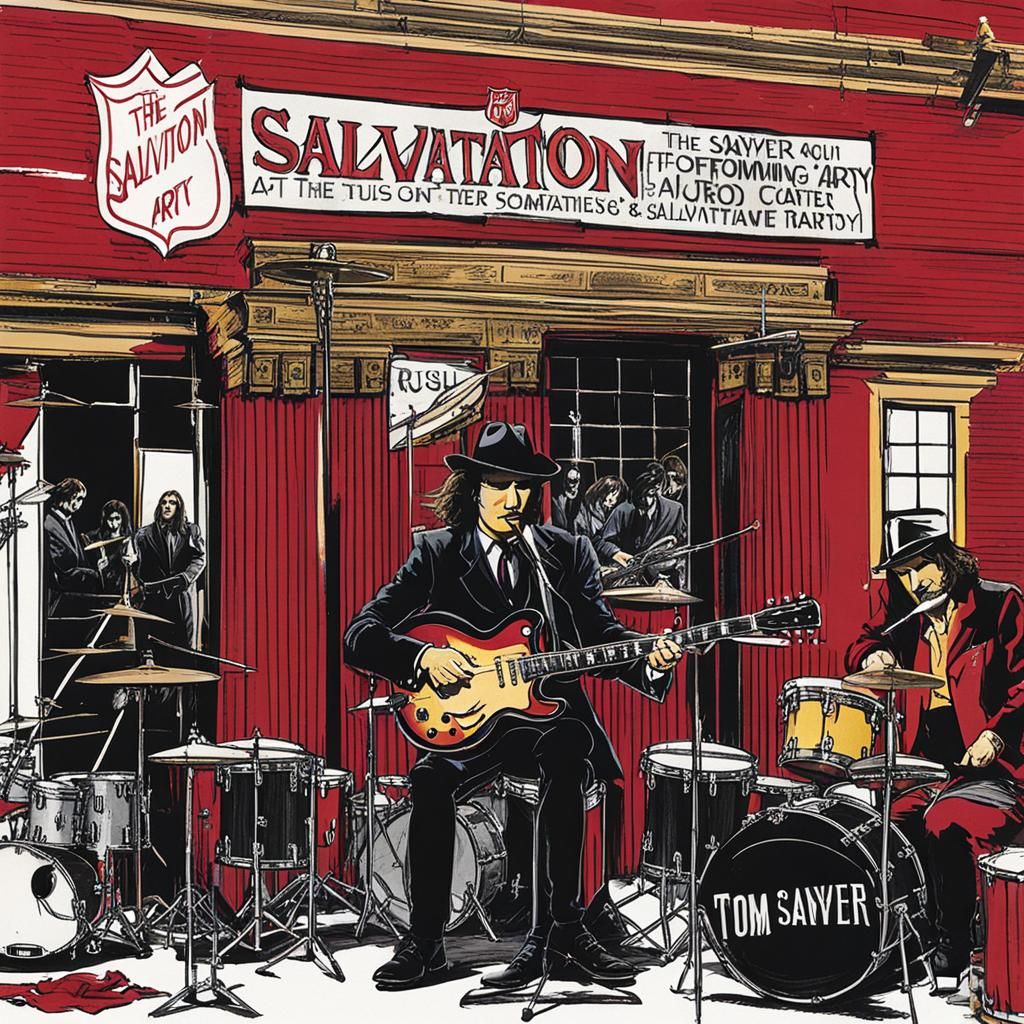 Rush Performs Tom Sawyer: Vintage Concert Poster