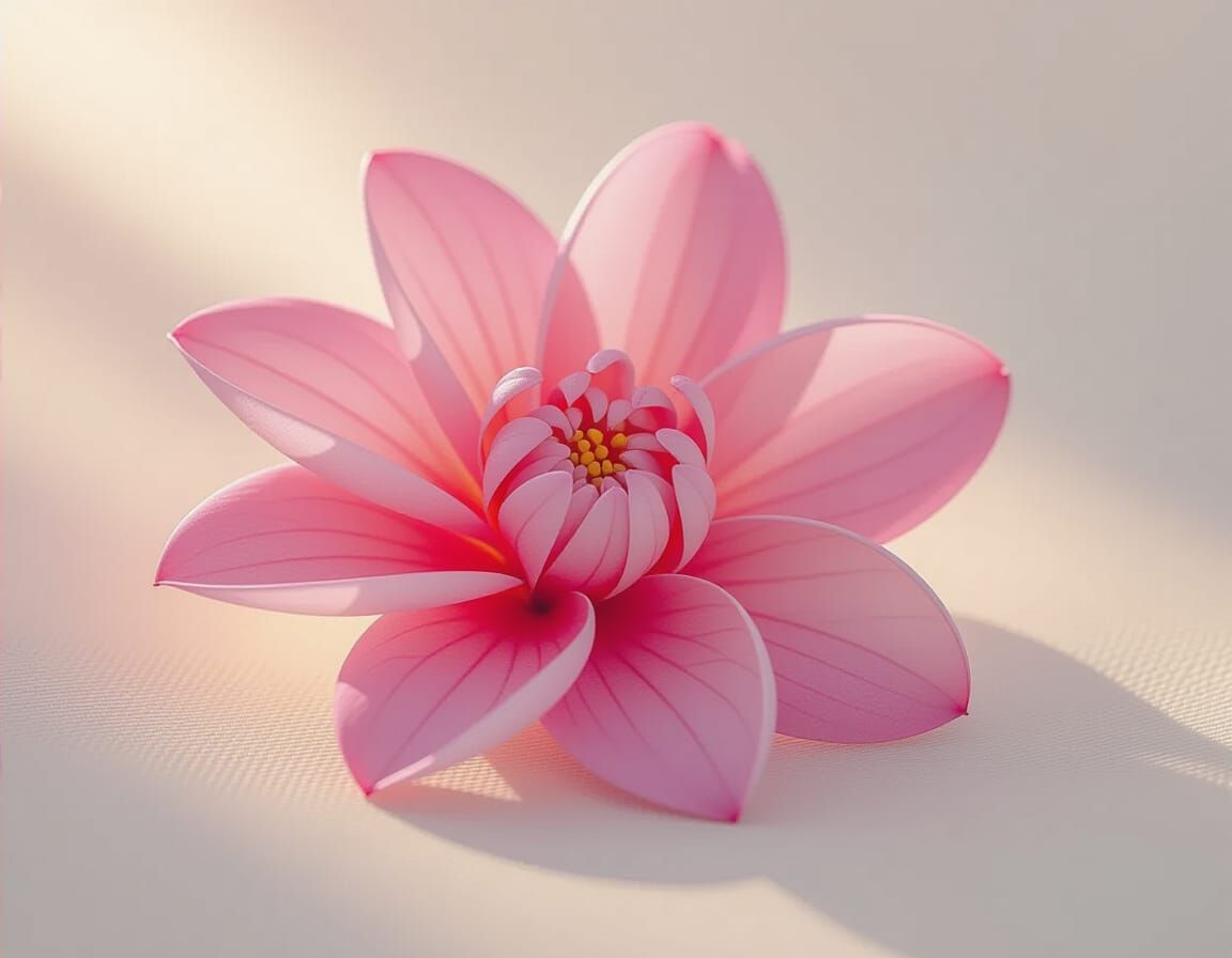 Radiant Fuchsia Frangipani Flower in Macro Photography Style