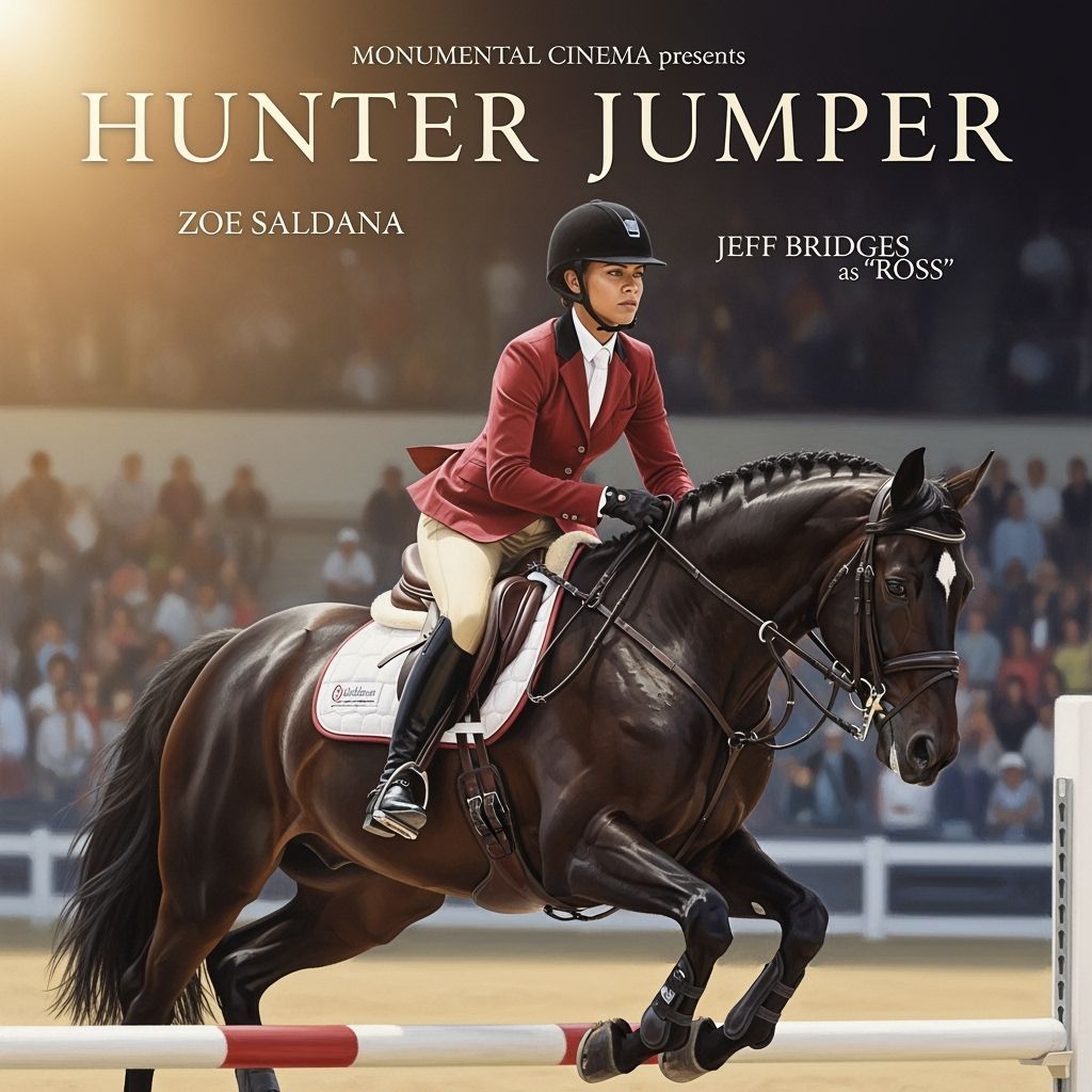 Hunter Jumper Movie Poster Oil Painting Zoe Saldana