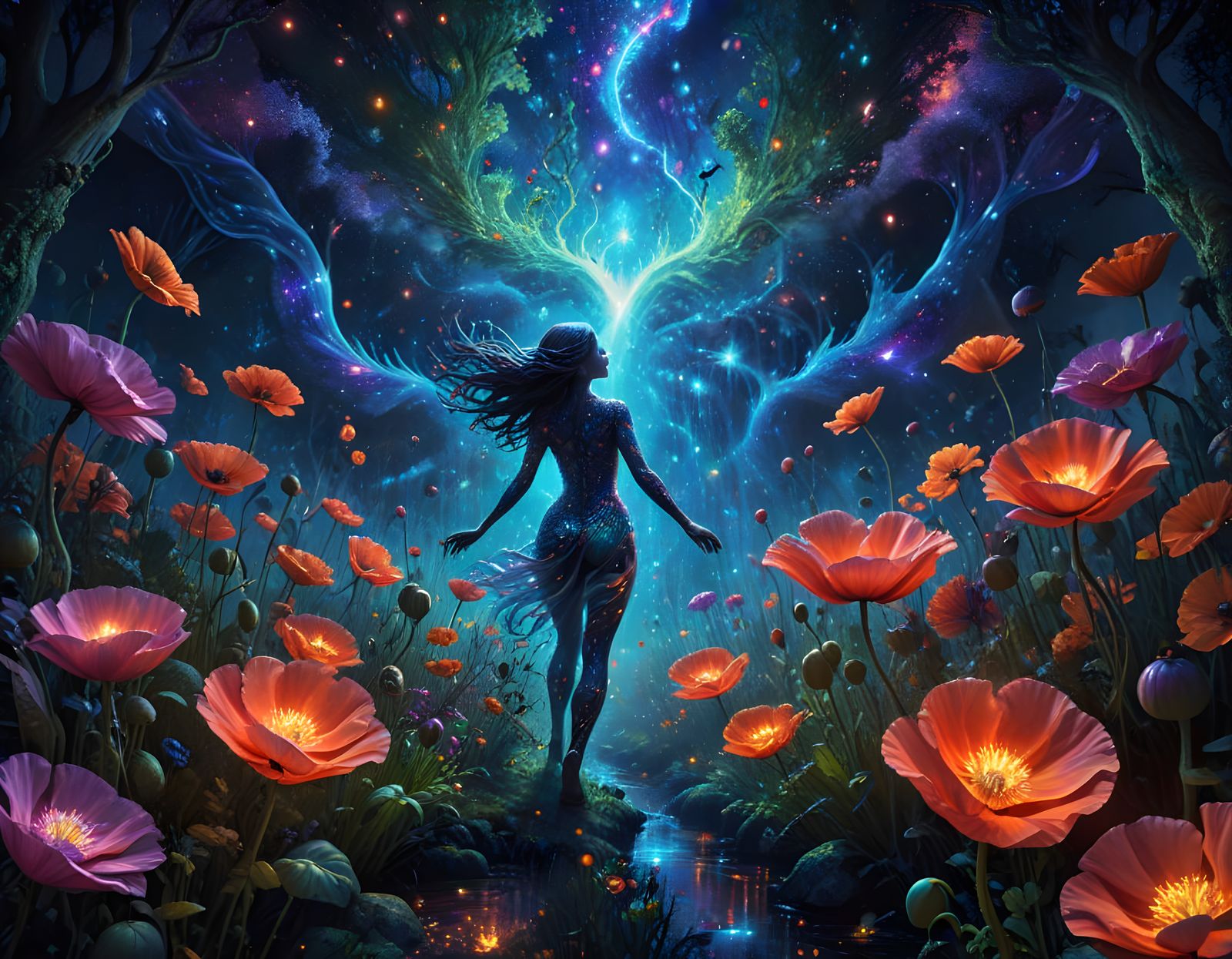 Poppy Pixies in Cosmic Garden Concept Art