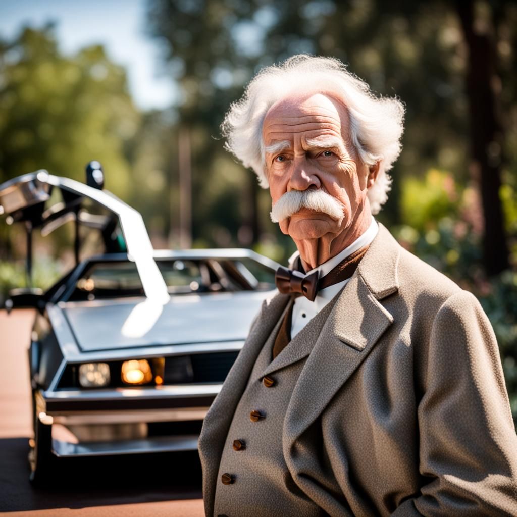 Mark Twain as Doc Brown: Professional Photography
