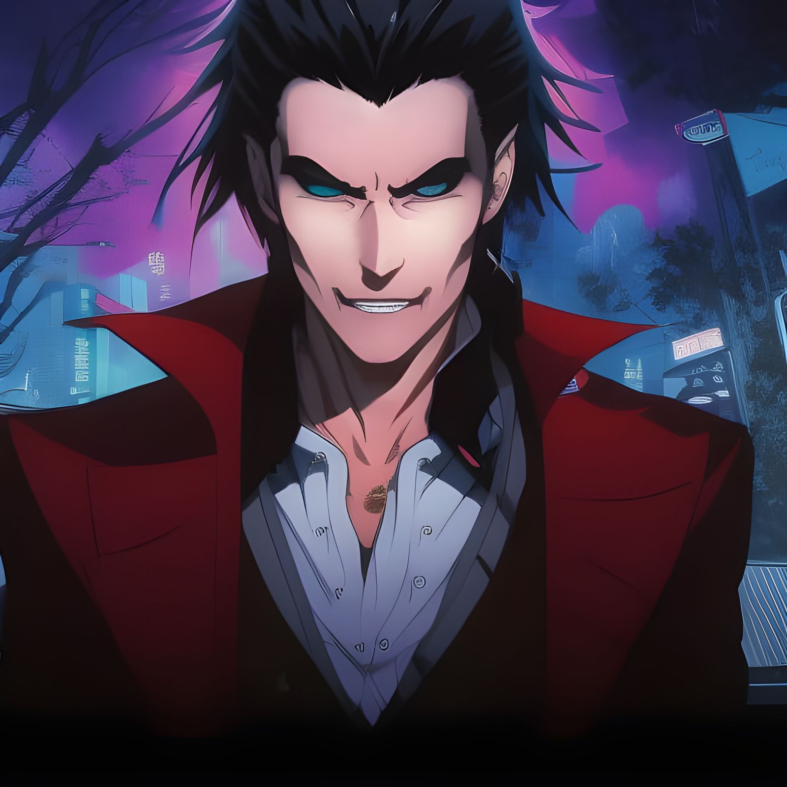 Anime Vampire Lord in Hyperdetailed Pop Art Style