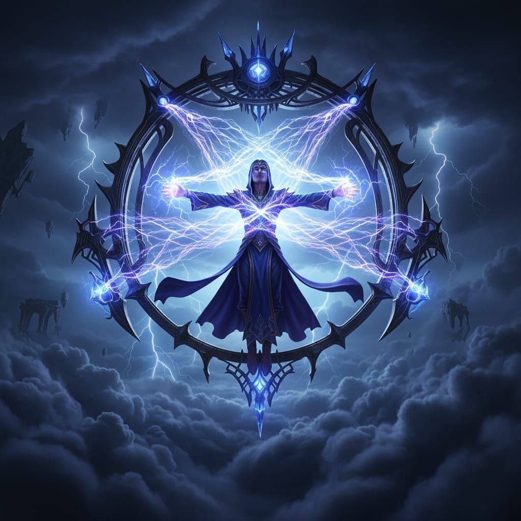 CGI Fantasy Character Weaving Lightning