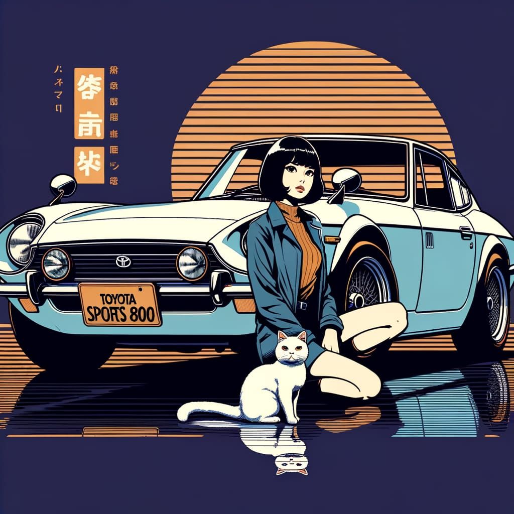 Toyota Sports 800 in Eastern Comic Style