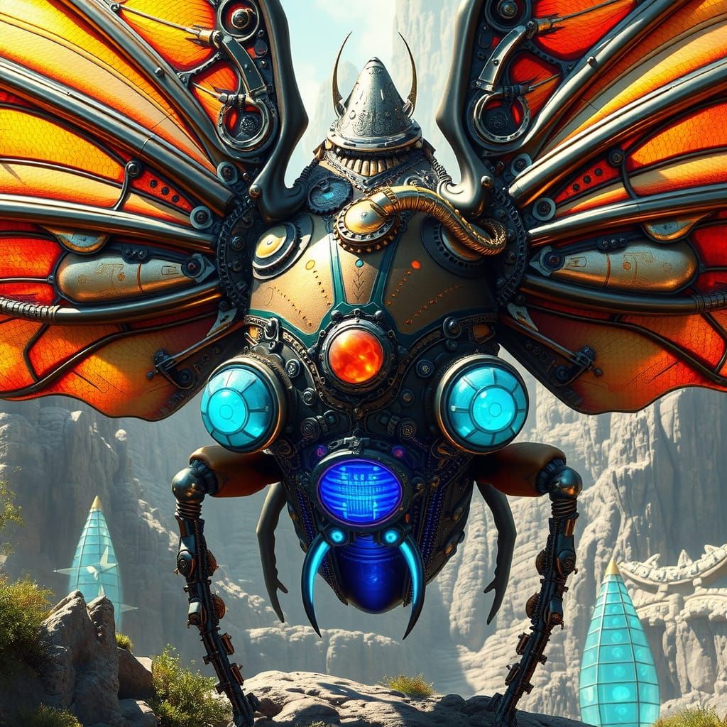 Steampunk Scarab Beetle Zoo with Solarpunk Menagerie