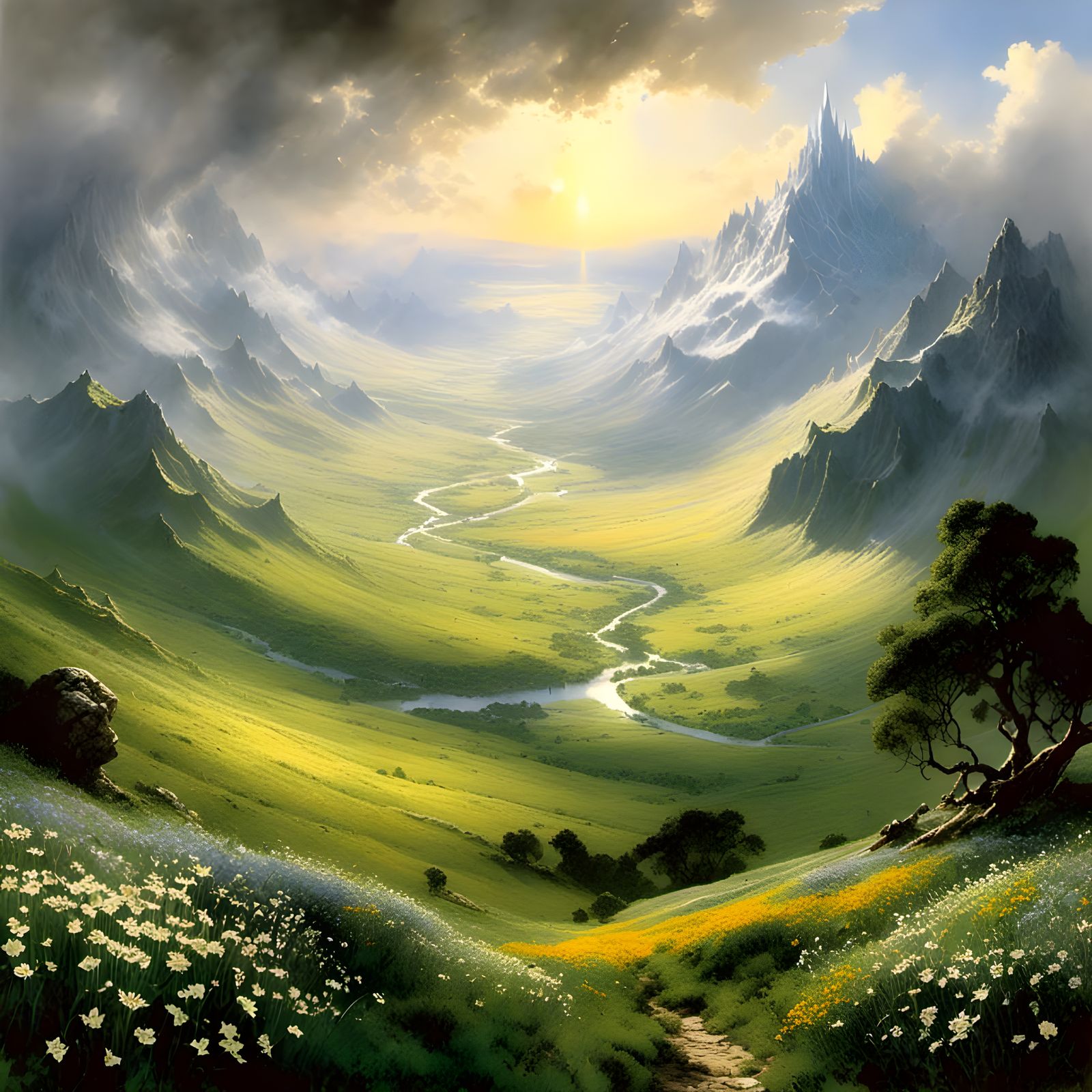 Hidden Valley Vista with Elven City