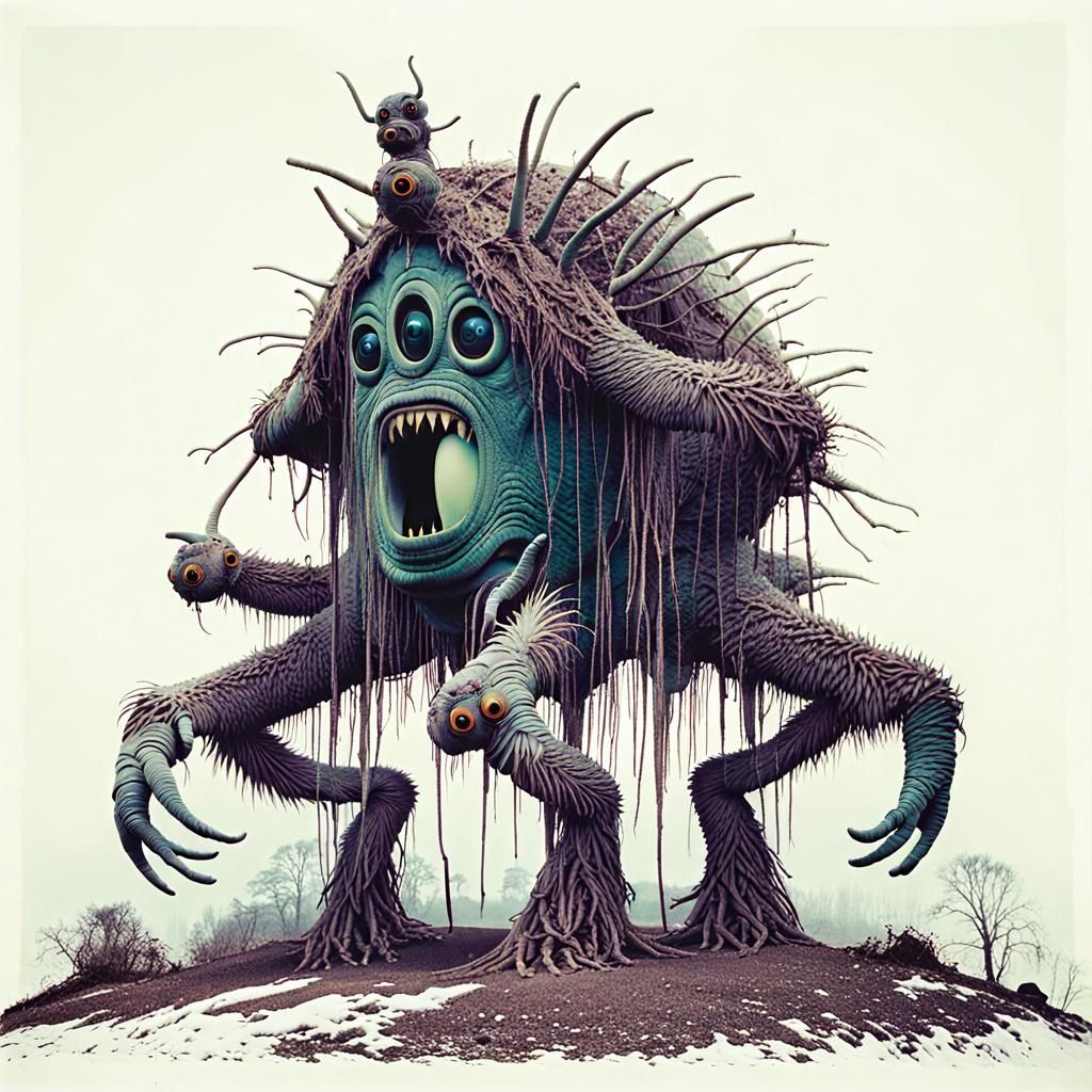 Eerie Liminal Monster Mascots in 90s Style