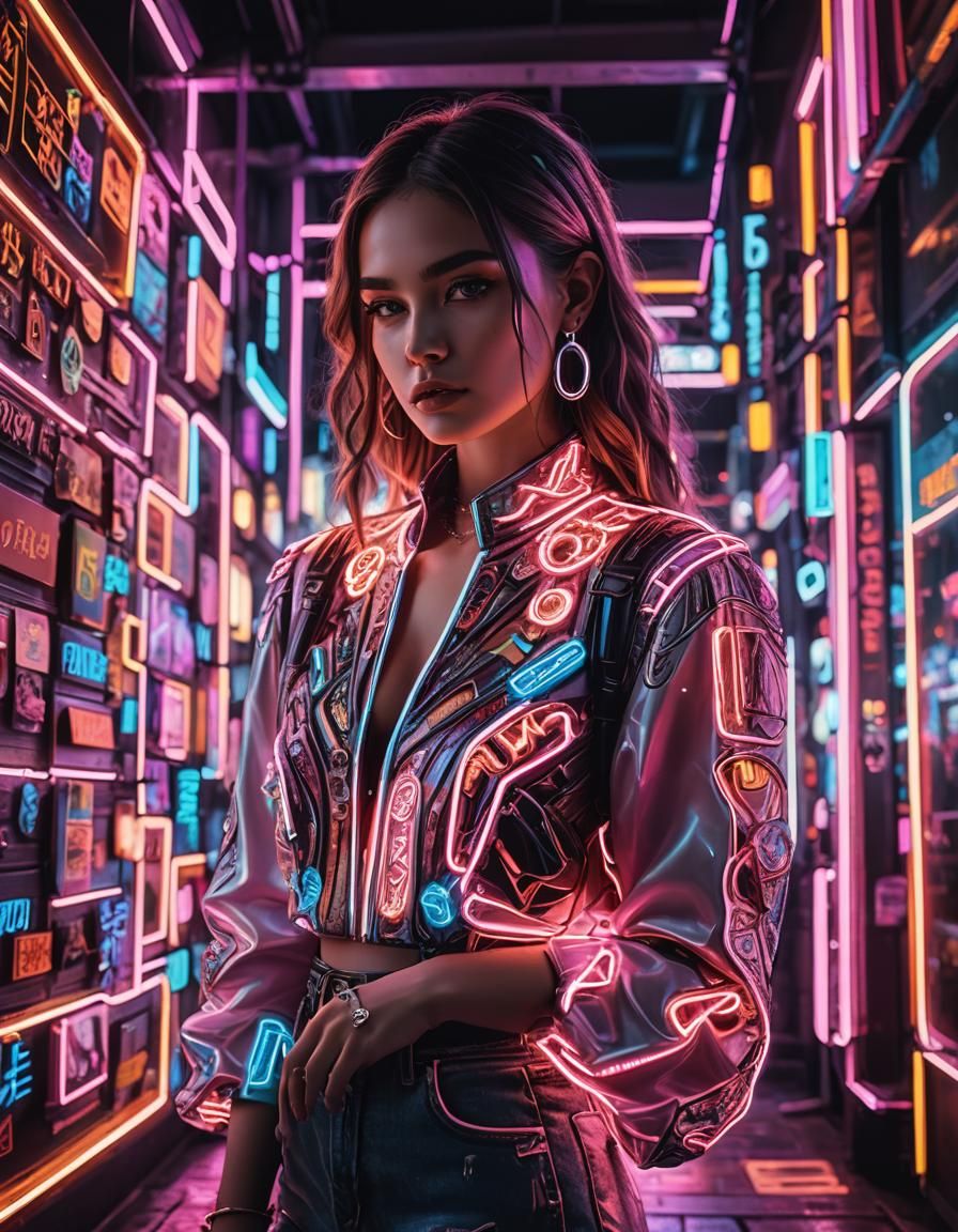 Neon Sign Art: "NO THEME" in Fashion Lighting