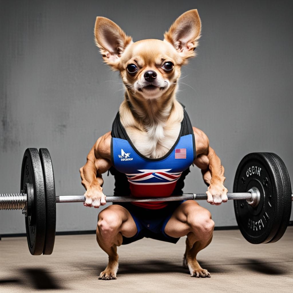 Chihuahua Competes in Olympic Weightlifting Event