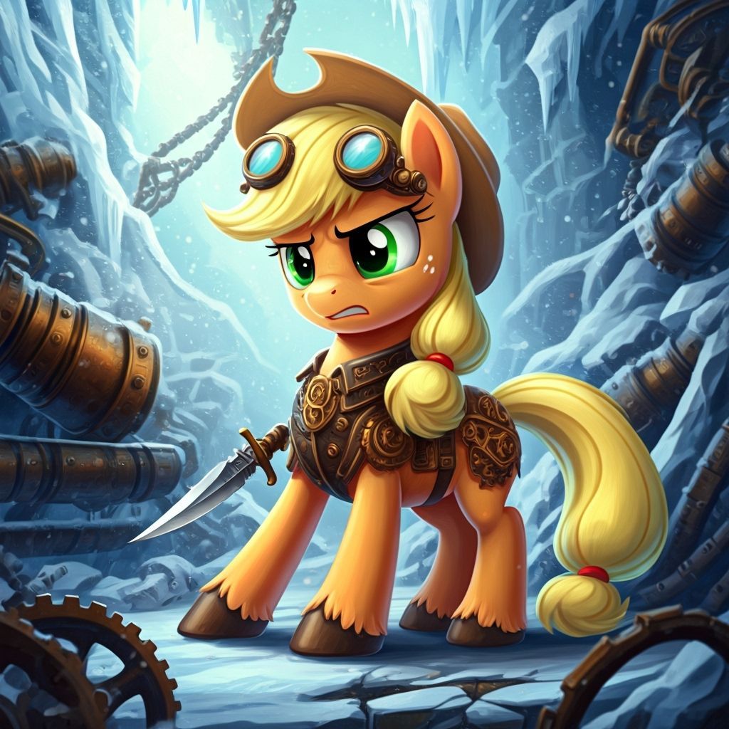 Applejack as Ice Mage Desperado with Dagger