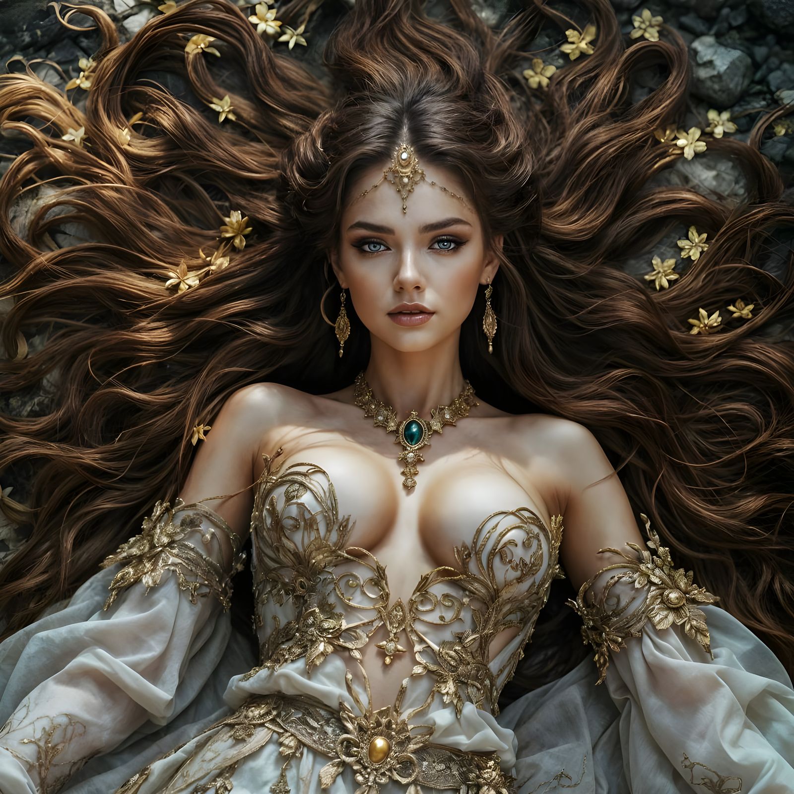 Serpent Queen Luring Prey with Seductive Charm