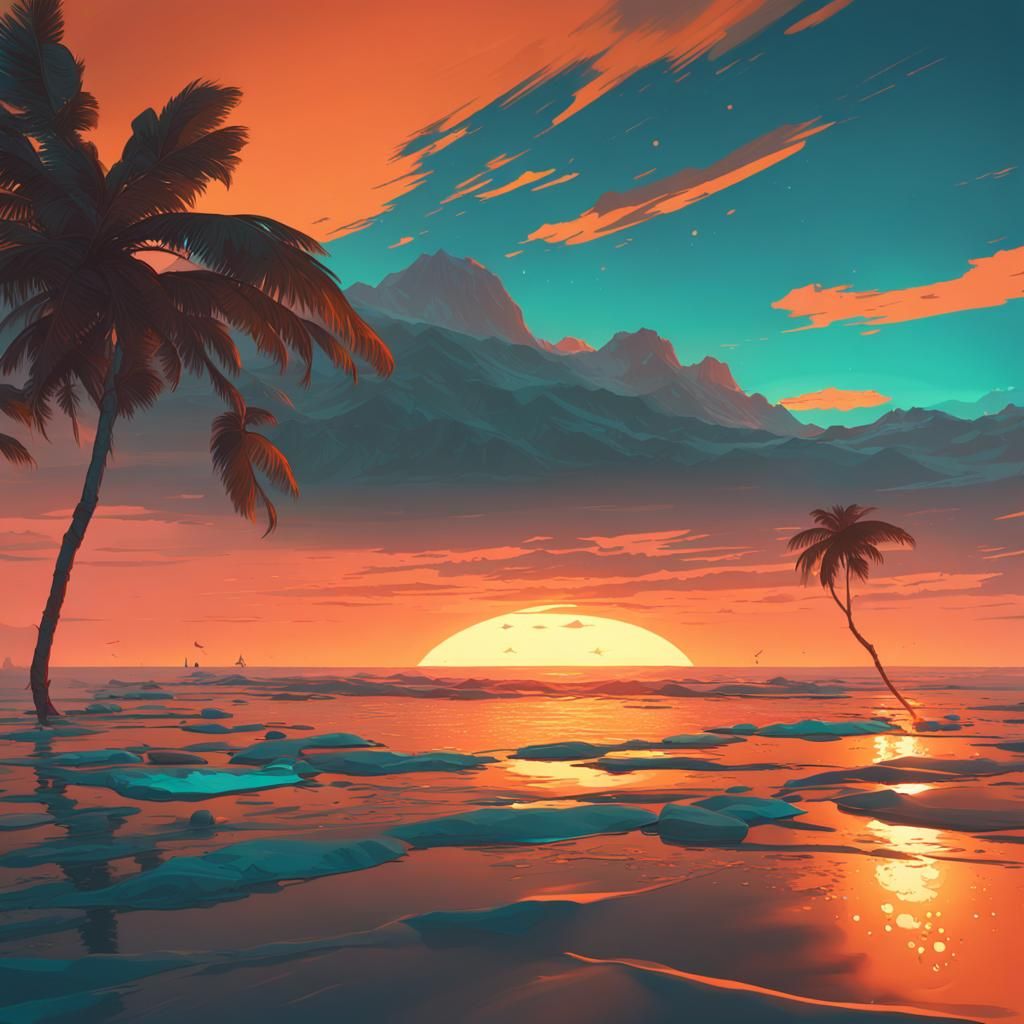 Beautiful beach sunsets