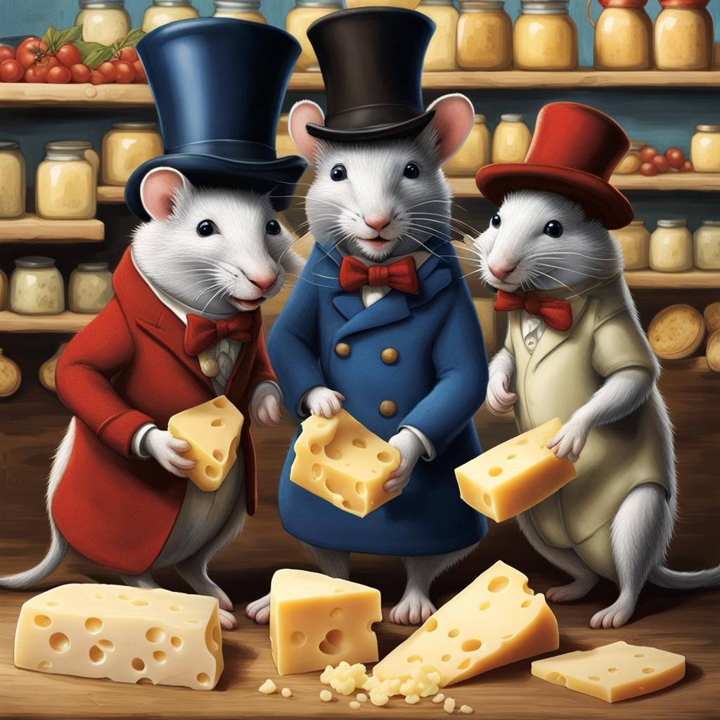 Whimsical Mouselings Cheese Tasting Adventure
