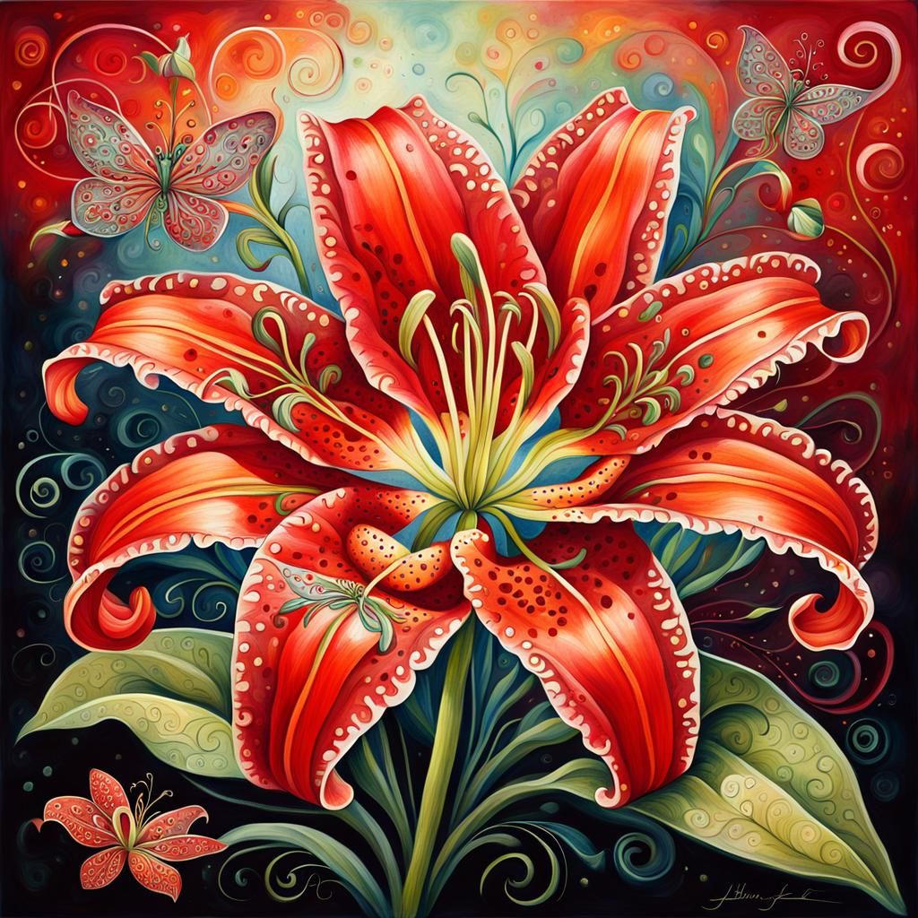 Red Tiger lily