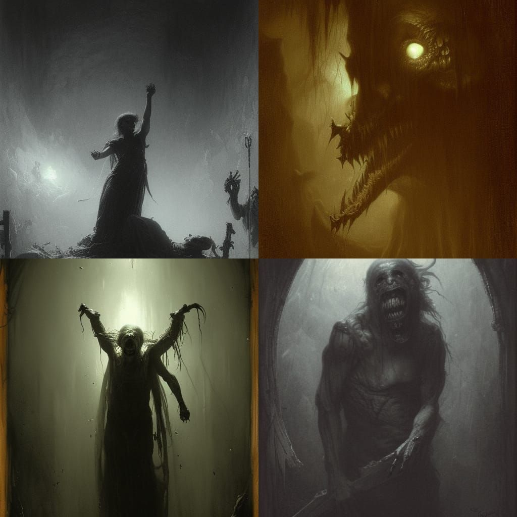 Disgusting Psychopathic Smile in Horror Style