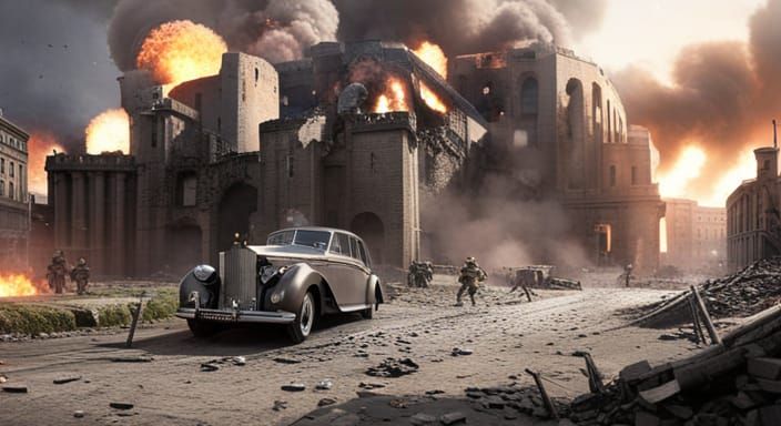 WWII Generals Escape Exploding Bunker in Rolls Royce