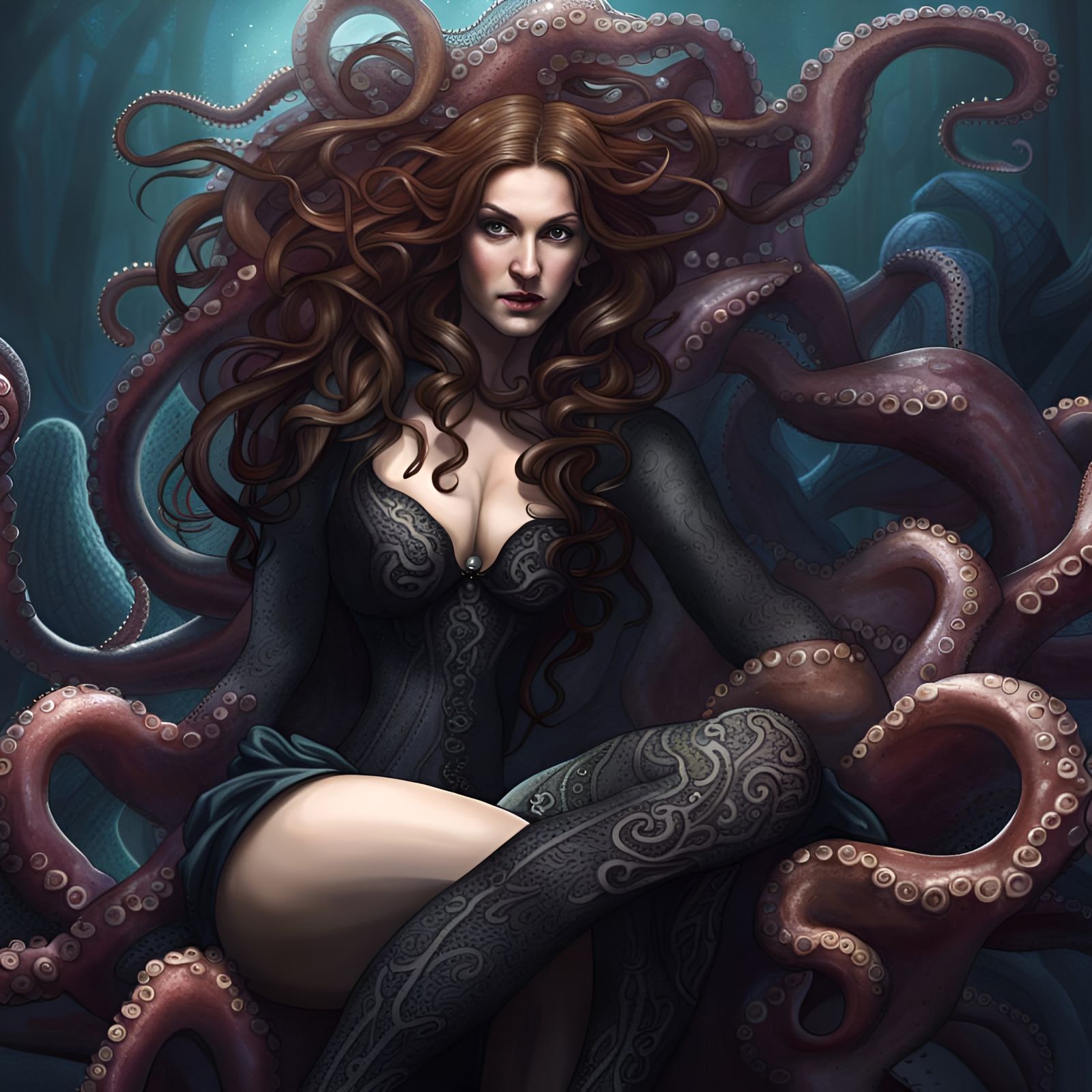 Sanna Marin and Large octopus