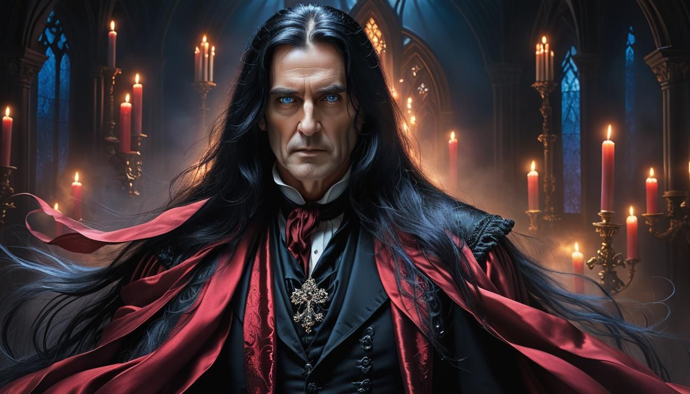 man with long black hair