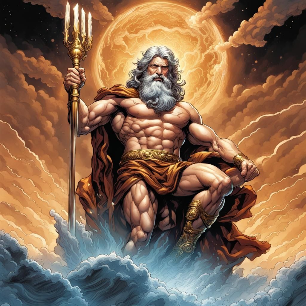 Zeus as Comic Book Art by Mark Brooks