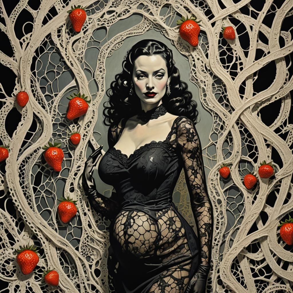 Comic Noir Expressionism Strawberried Lace-Alien Pregnancy