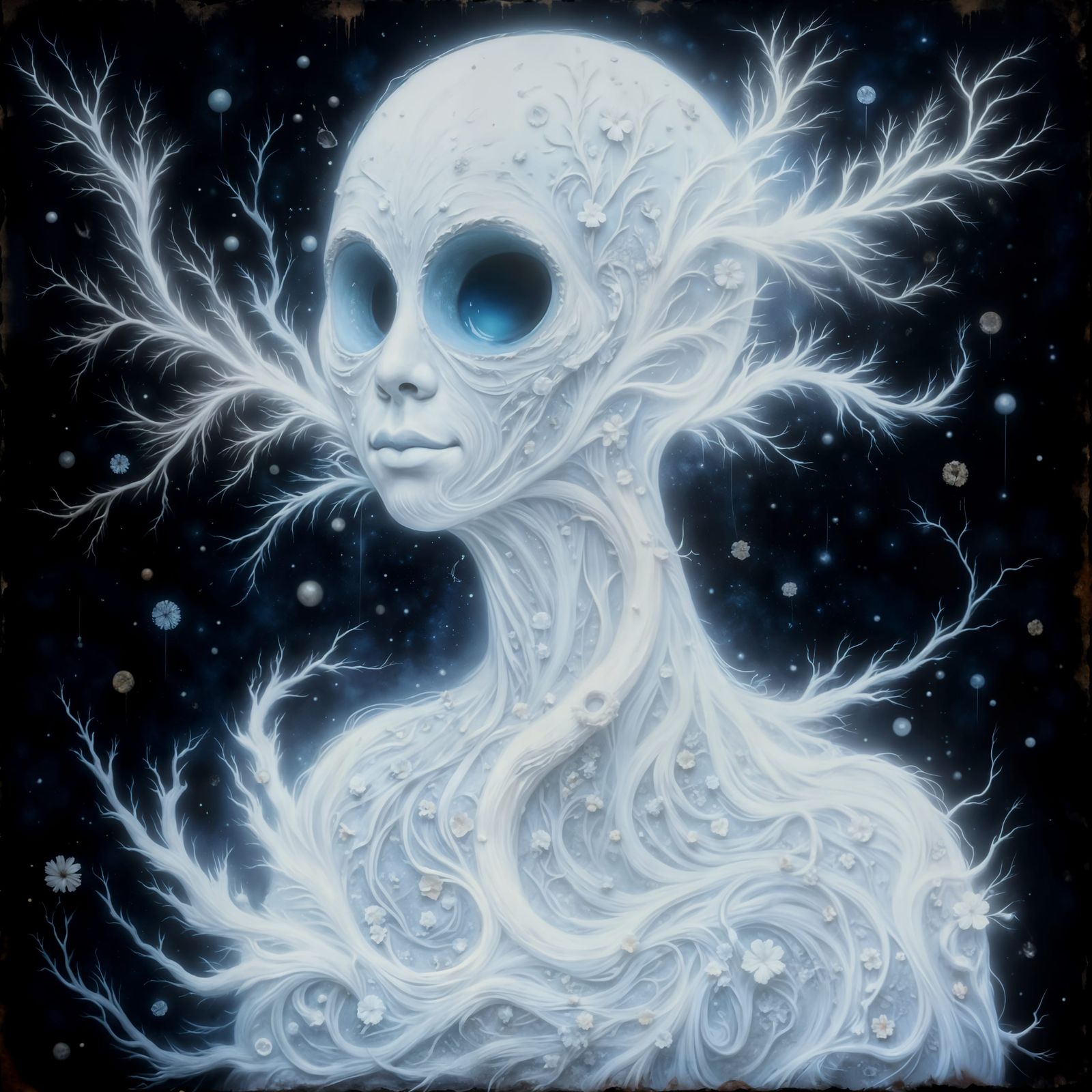 Ethereal Ghostly Spirit in Cloisonne Style