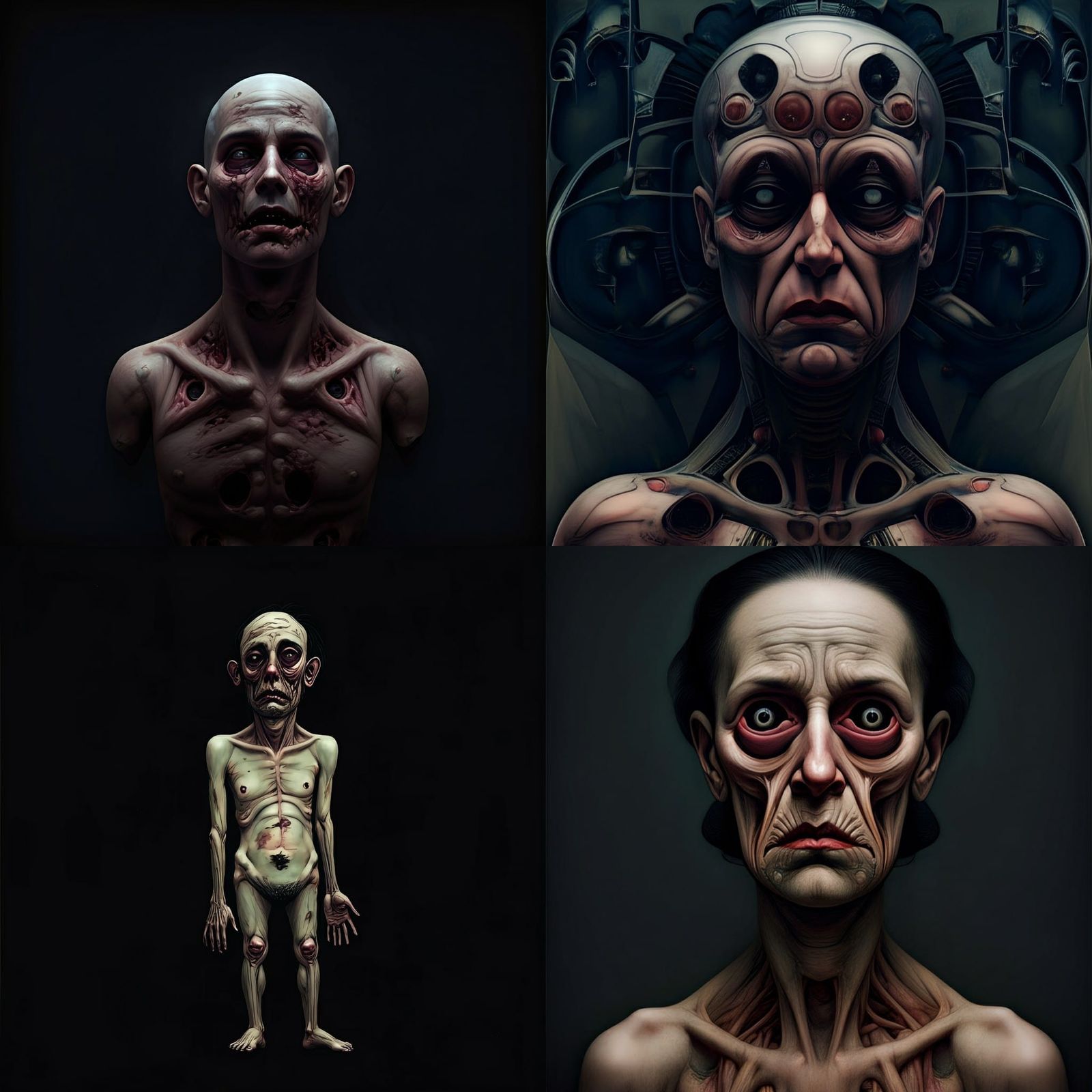 Distorted Human Form in a Tiled, Low-Quality Art Style