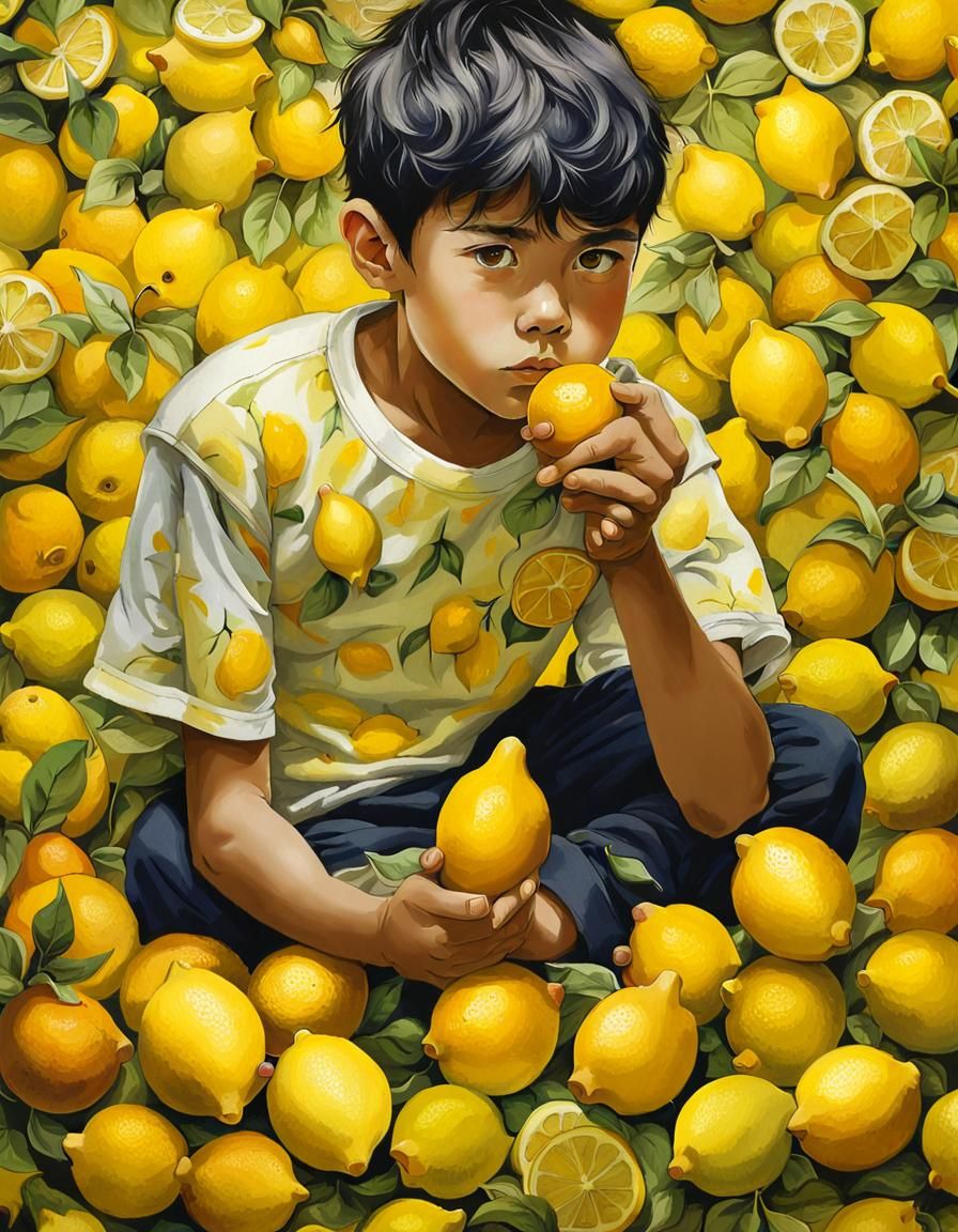 a lemon seller boy