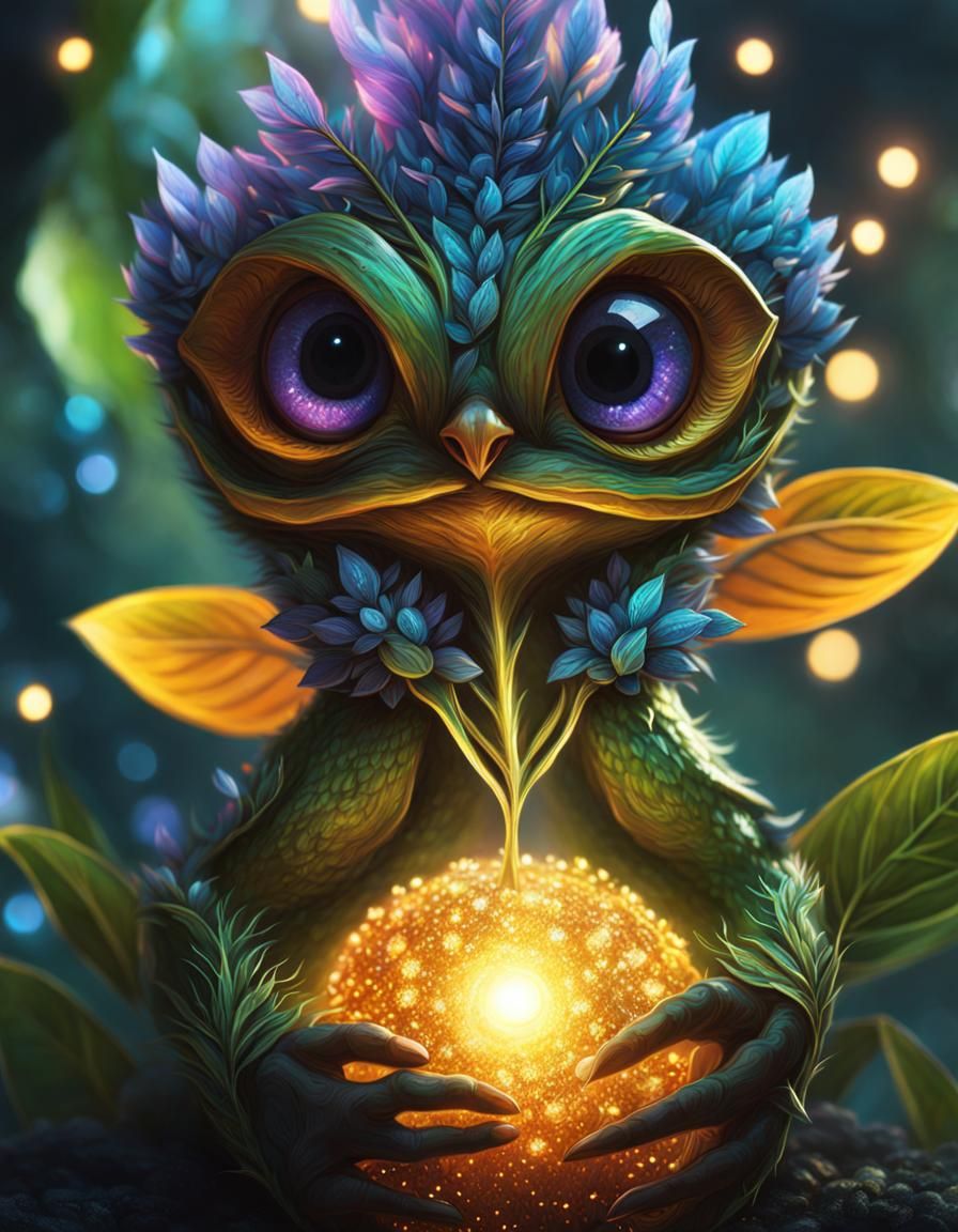 Beautiful Magic plant creature, dnd character, Hyperrealisti...