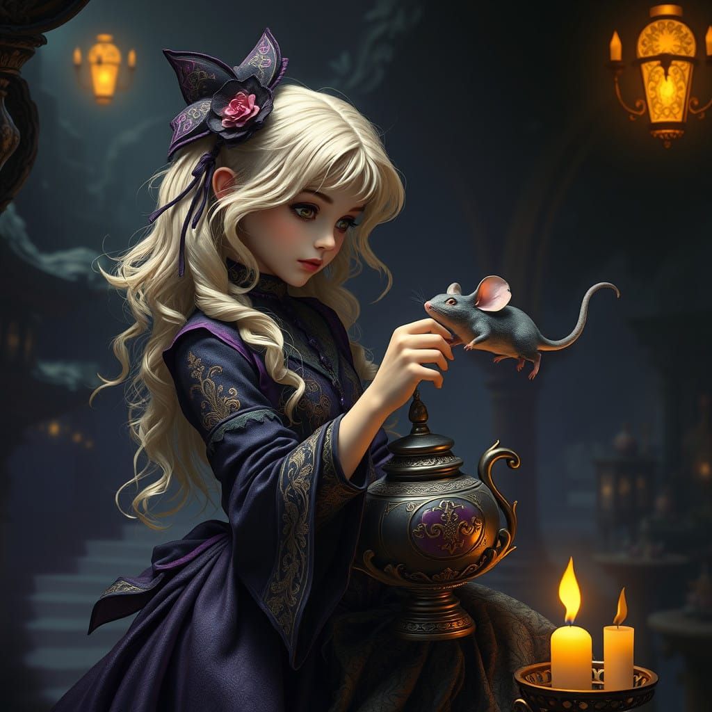 Blond Fantasy Heroine Claims Ancient Genie Pot