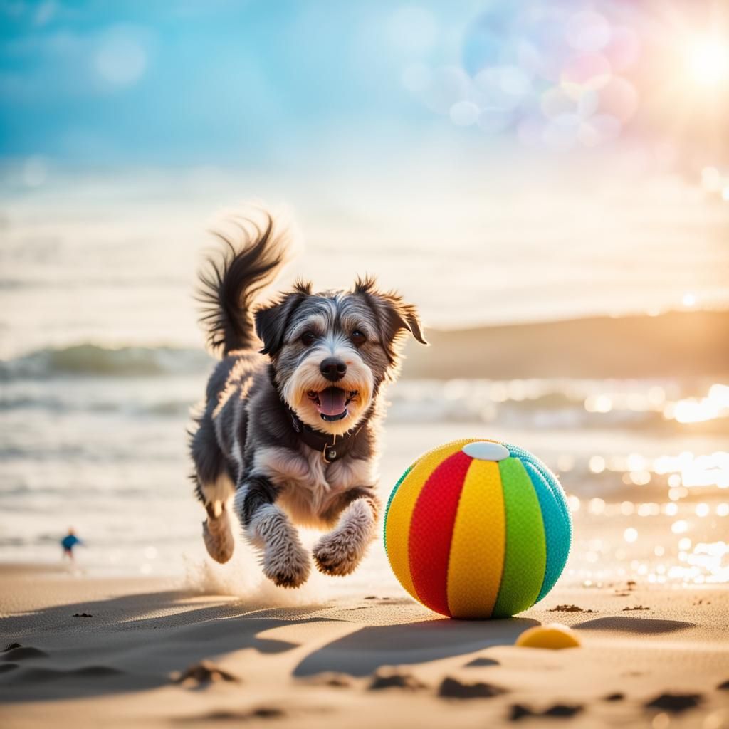 Fluffy Dog's Beach Day: A Child's Best Friend