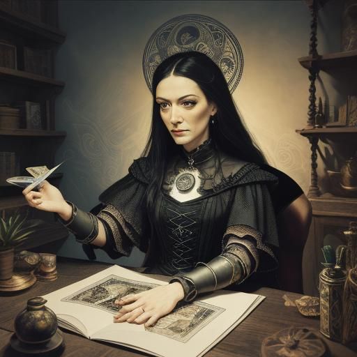 Magical Fortune Teller in Surrealist Style