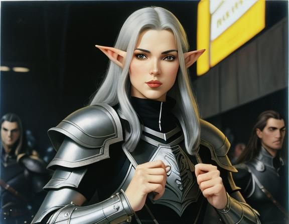 Greyhawk Elf Rogue in Ligne Claire Style