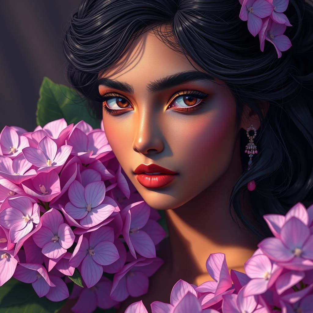 Anime Eyes: Indian Character in Baroque Painterly Style