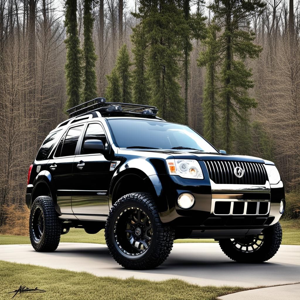 Lifted 2008 Mercury Mariner with Brush Guard