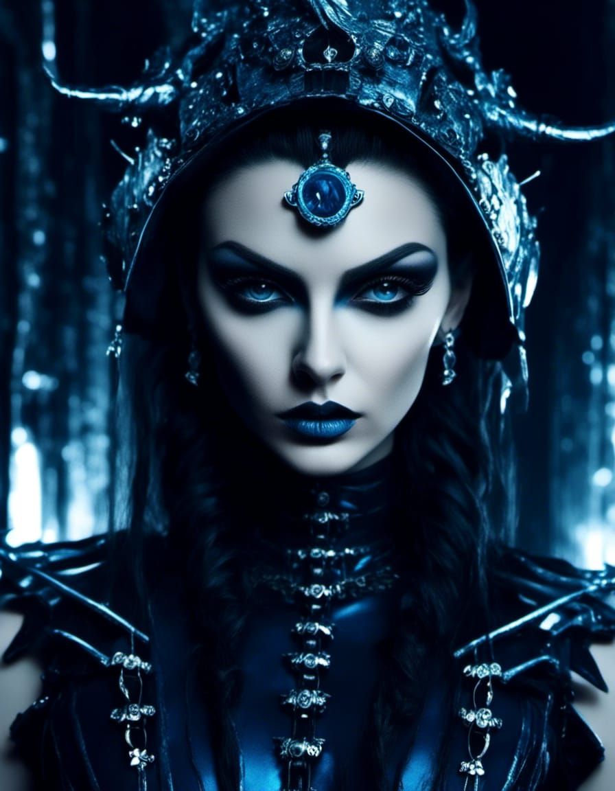 Hyperdetailed Re-L in Cyberpunk Gothic Style