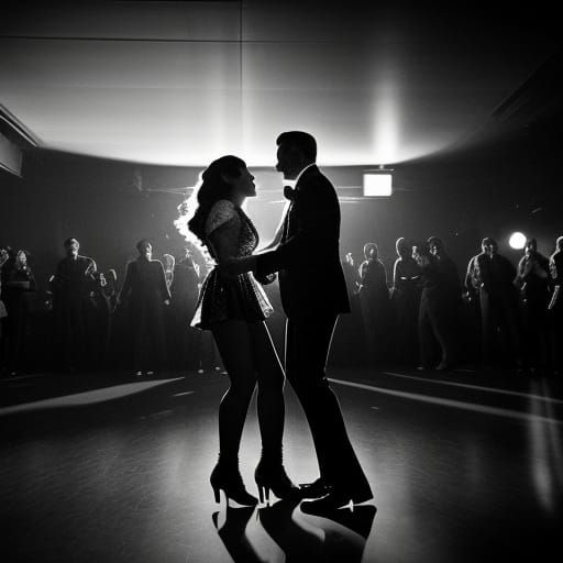 Happy Couple Shines on Disco Floor in Cinematic Style