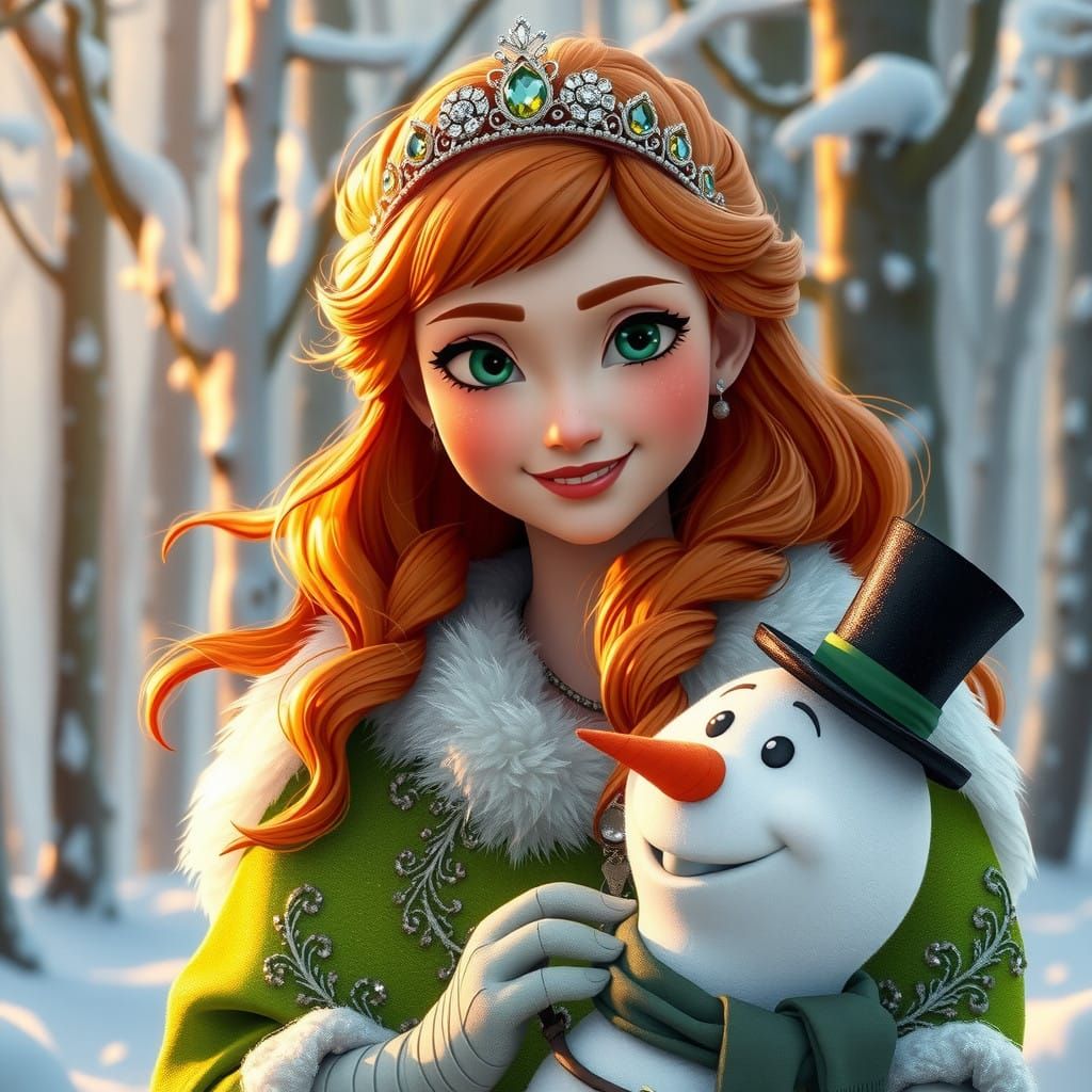 Frozen Princess Anna in Winter Wonderland