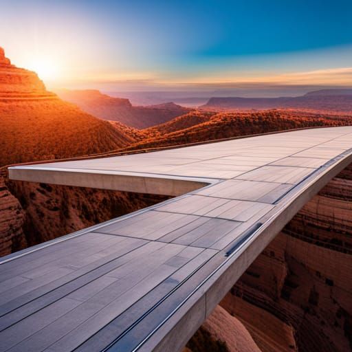 Modern Bridge Spanning the Grand Canyon