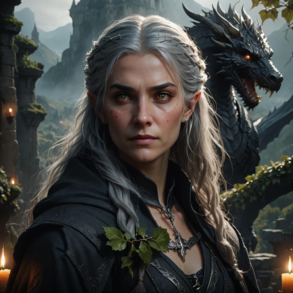 Ethereal Dragon Valley Portrait in Artgerm Style