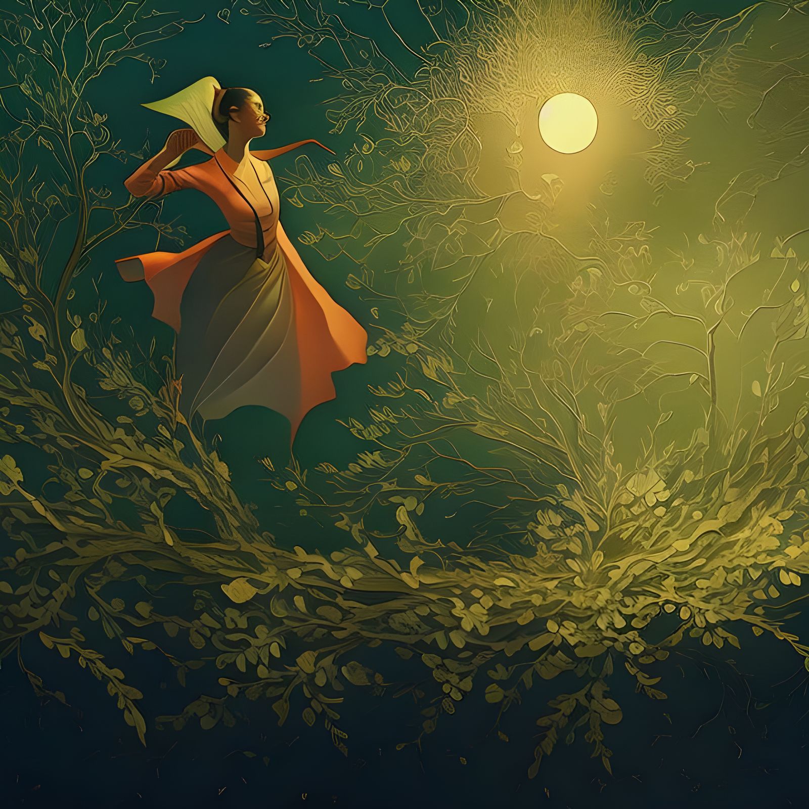 Cats on Antique Furniture with Silk Embroidery