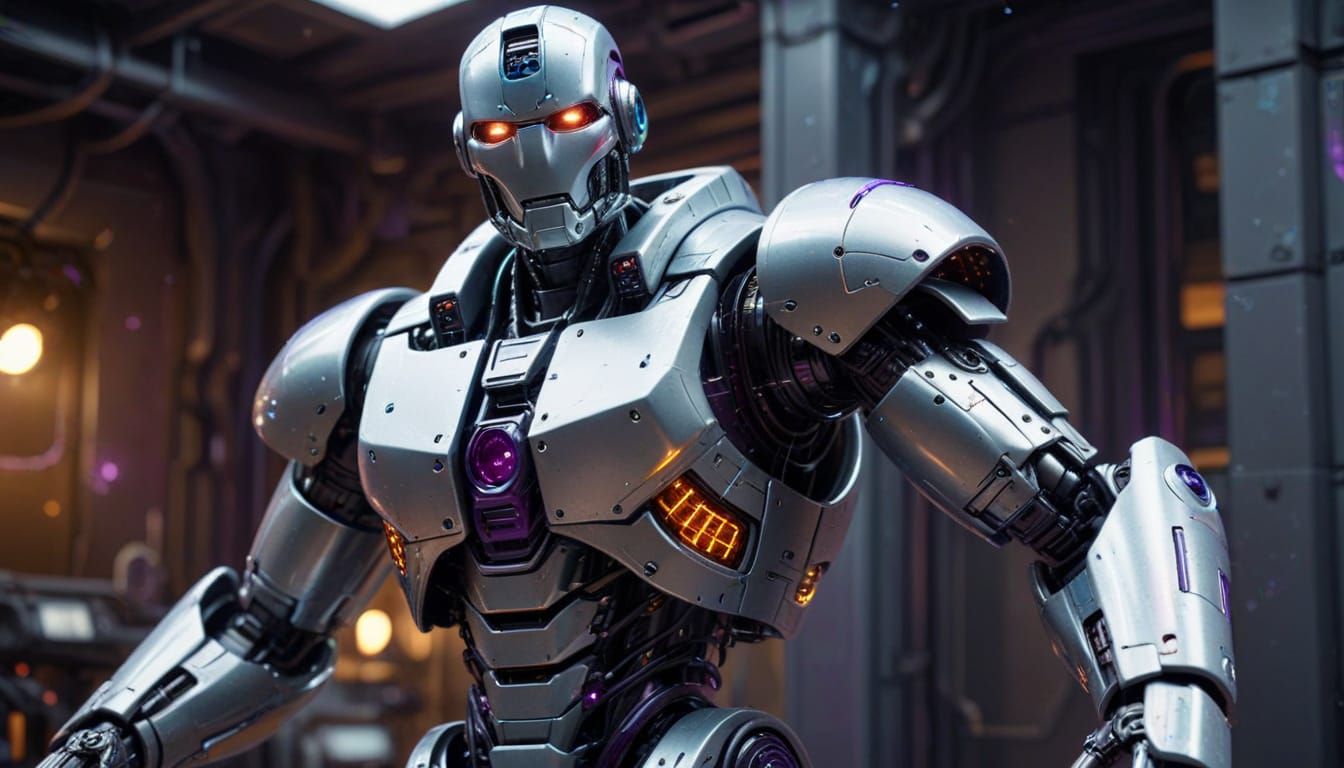 Hypergalactic Megalorobot in Science Fiction Art