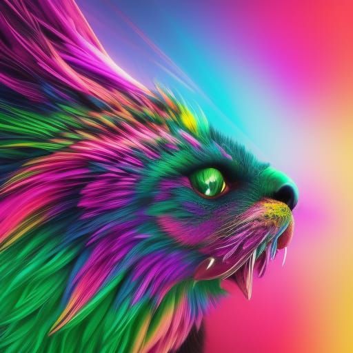 Realistic Flaming Unicorn in Detailed Matte Painting