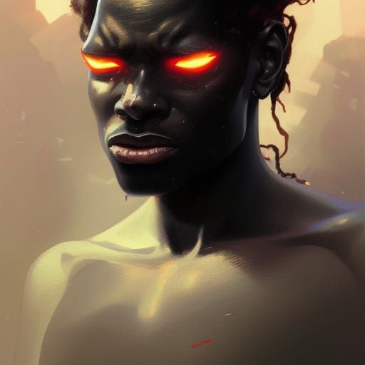 Detailed Portrait in Art Nouveau Style