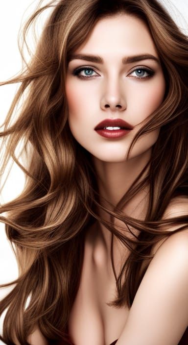 Portrait of Maggie with Piercing Blue Eyes, Splash Art