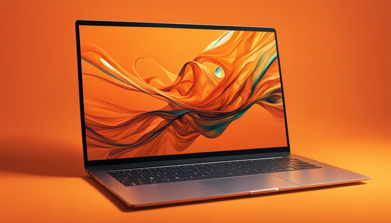 File Folder on Laptop in Hyperrealistic Splash Art