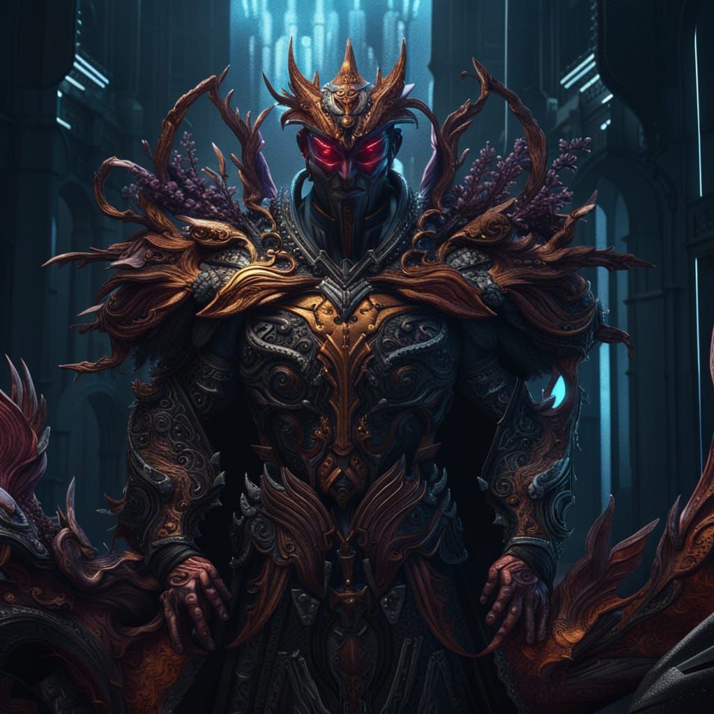 Detailed Matte Painting of Supervillains in Fantasy Art